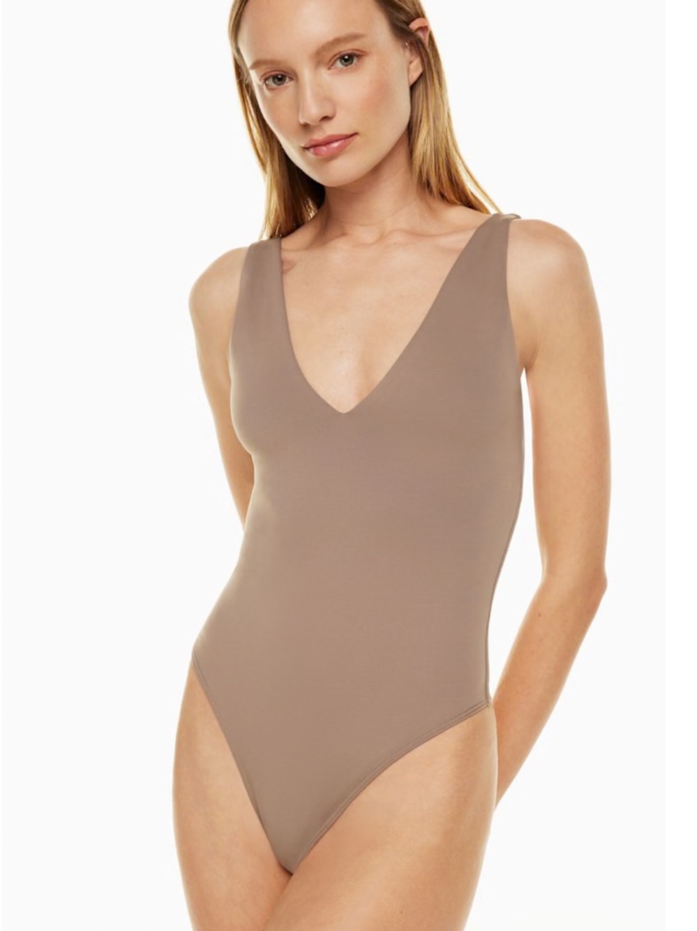 Aritzia Babaton Contour V Neck Bodysuit M